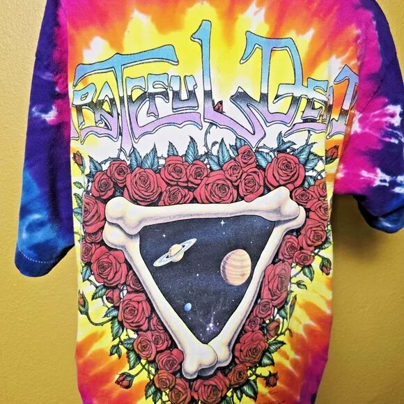 1992 Grateful Dead Space Your Face Liquid Blue Tie Dye Shirt Large Vintage - Picture 8 of 16